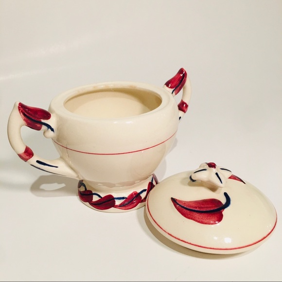 Vintage Vernon Kilns Calif. Monterey Covered Sugar and Creamer Set - Picture 4 of 7